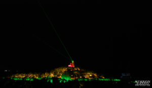 Спектакълът Звук и Светлина в зелени нюанси над старата българска столица.Симеон Сълов